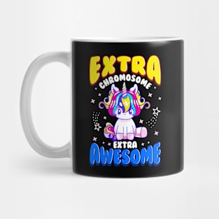 Extra Chromosome Extra Awesome Cute Unicorn Down Awareness Mug